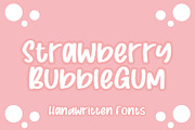 Strawberry Bubblegum Fonts, a Font by Crump Hand (Thumbnail 1 of 4)