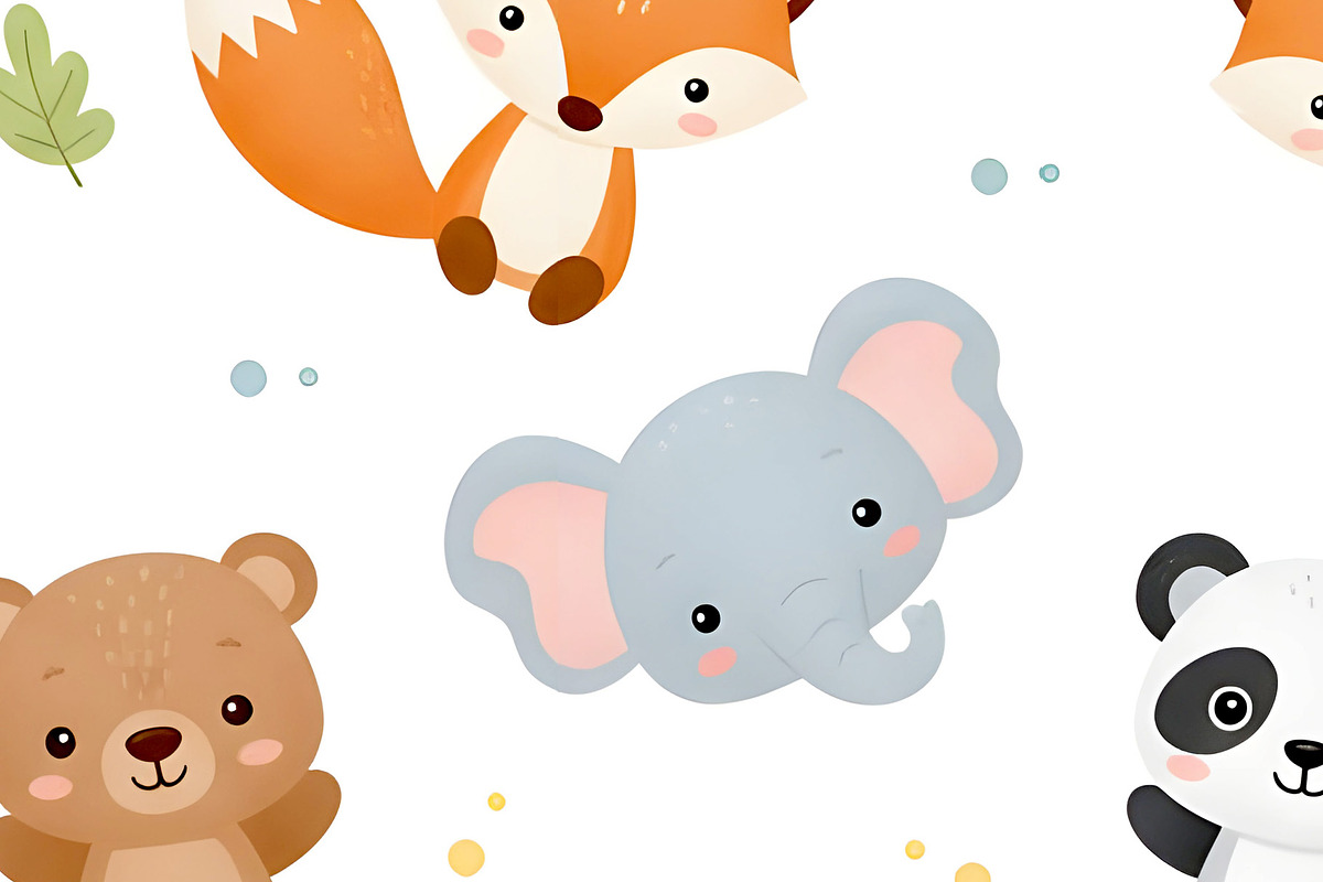 Cute Children's Animal Print, a Pattern Graphic by Sharon Schwalbe (Photo 6 of 6)