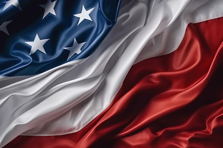 USA, United States of America flag closeup, a Photo by Dvoevnore photos