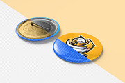 Pin Button Mockup - 8 Views, an Advertising Mockup by Illusiongraphic (Thumbnail 14 of 23)