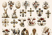 NEUTRAL EASTER BIBLICAL CLIPART, a Person Illustration by Daring Digies (Thumbnail 8 of 10)