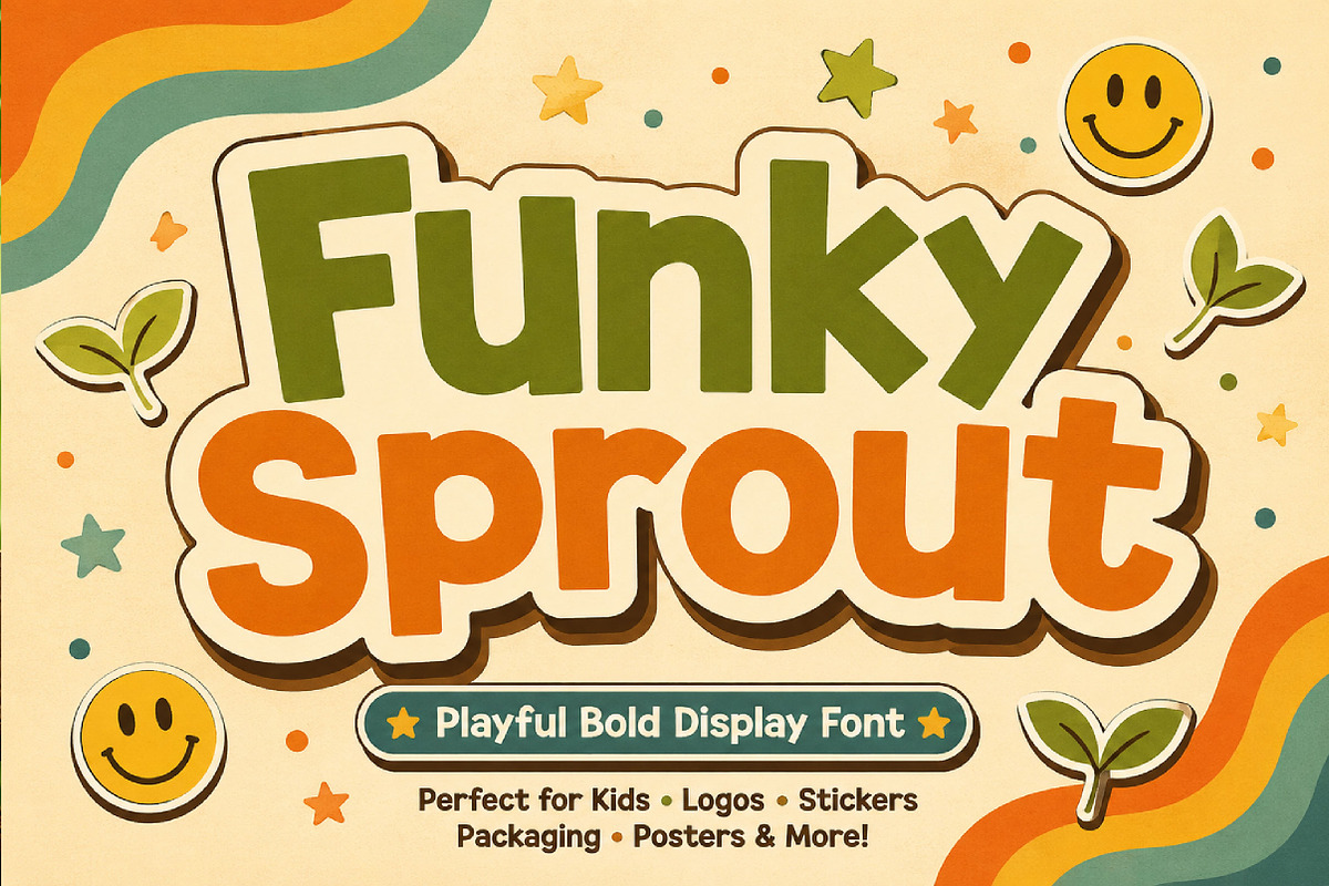 Funky Sprout, a Slab Serif Font by Wow Magic (Photo 2 of 5)