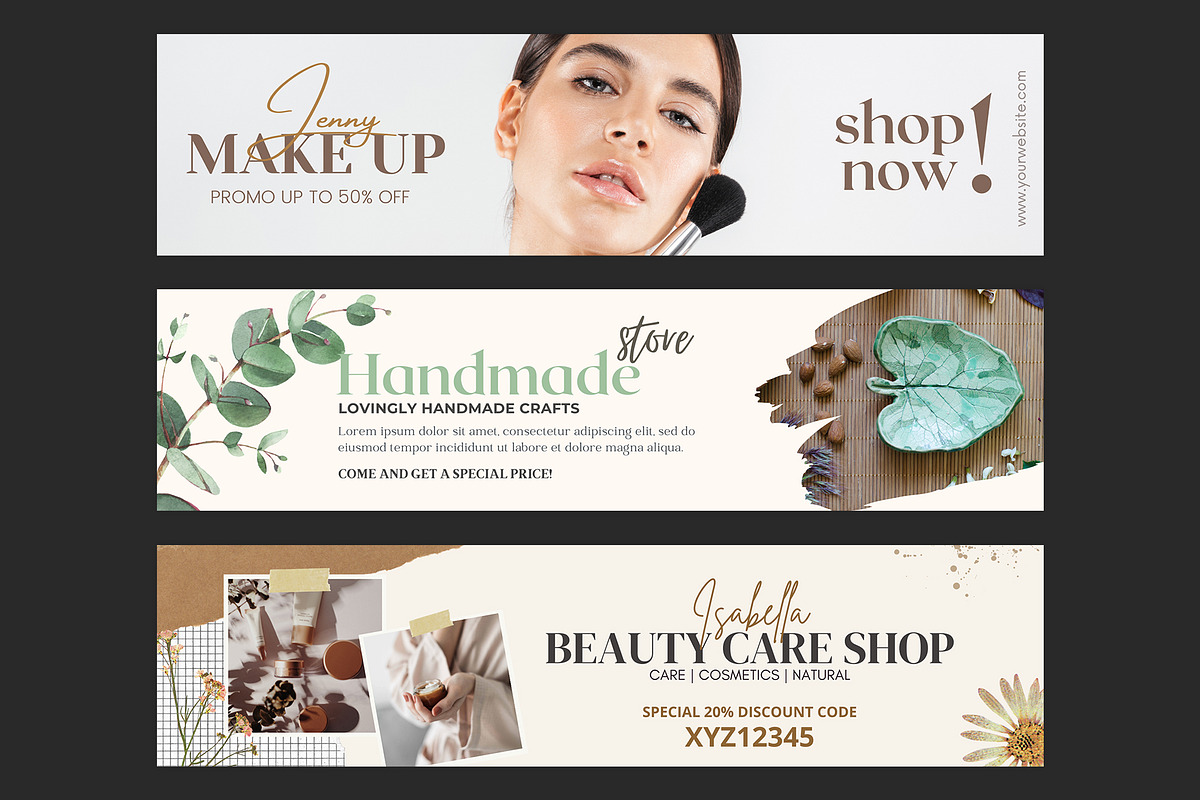 Etsy Banner Template Canva, a Marketing Template by illycreative (Photo 6 of 13)