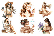 Watercolor Beige Summer Woman Png, an Illustration by SinaCreation (Thumbnail 3 of 5)