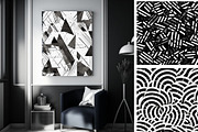 48 seamless black mix modern pattern, a Pattern Graphic by ARTOZEN DIGITAL (Thumbnail 8 of 15)