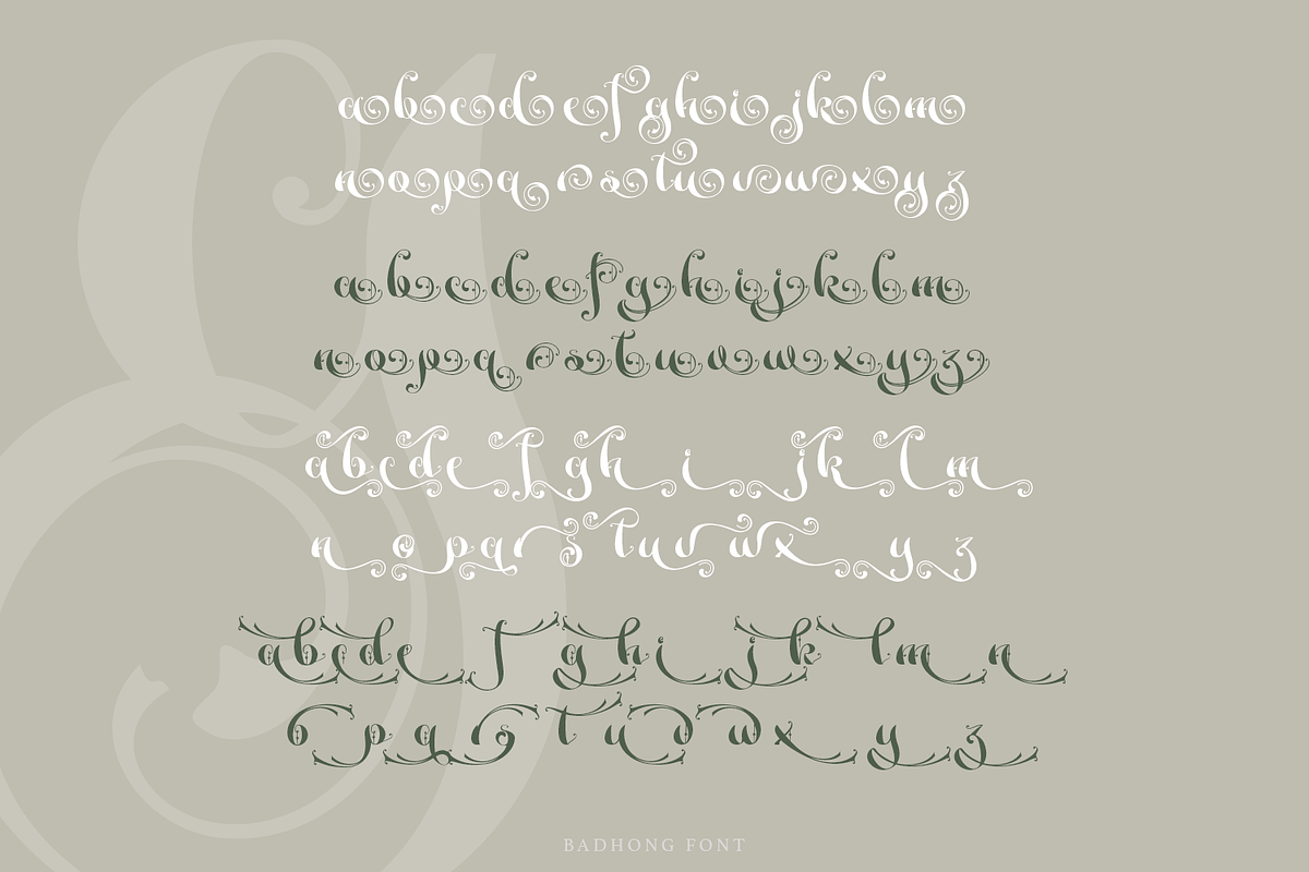 Badhong Classic Script, a Script Font by TypeClassHeroes (Photo 13 of 15)