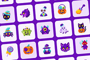 35 Animated Halloween Flat Icons, an Emoji Icon by Prosymbols (Thumbnail 3 of 4)