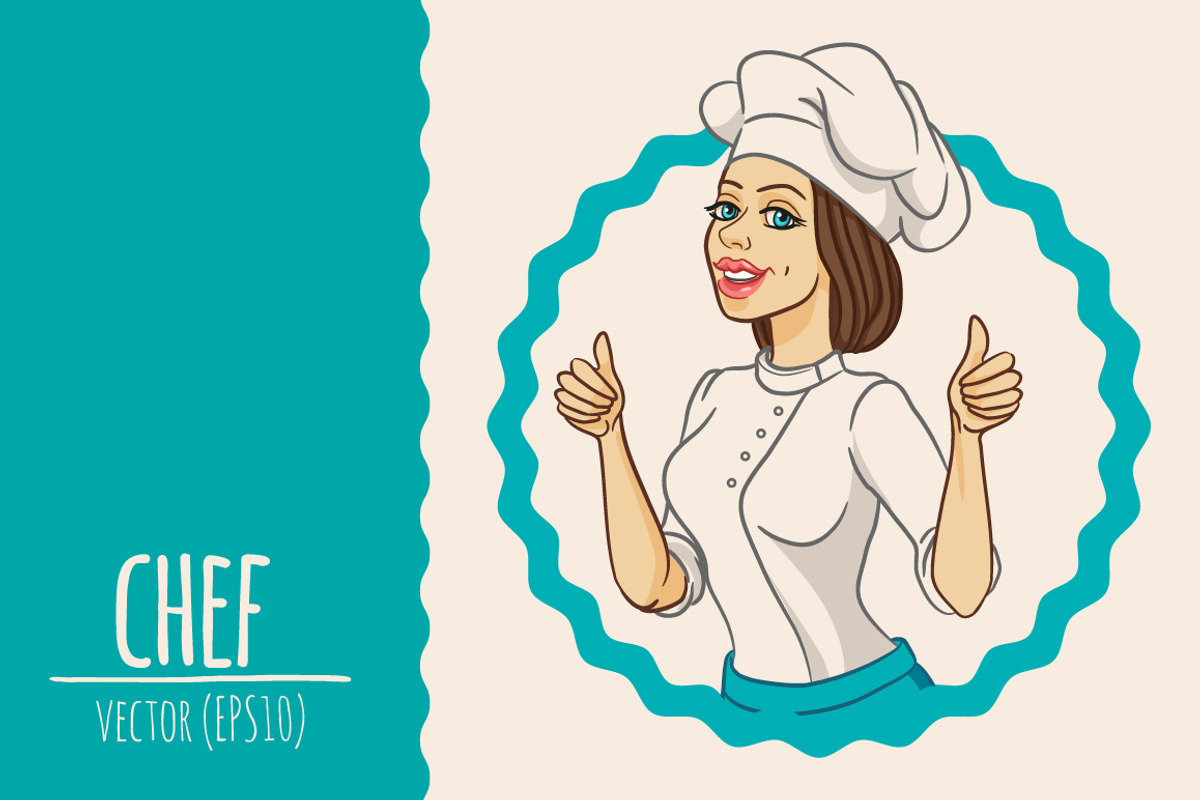 woman chef, a Food Illustration by adi katz (Photo 1 of 4)