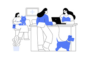 Vet clinic reception isolated, an Illustration by Visual Generation