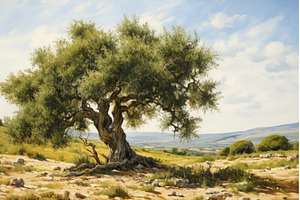 Leafy Olives tree garden branch, a Food & Drink Photo by Ylivdesign