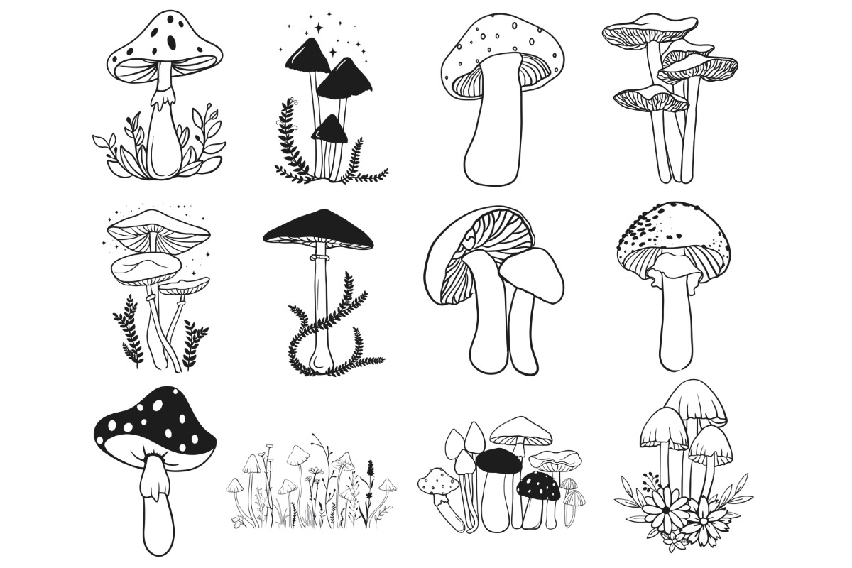 Mushrooms Set 3 Procreate Brush, a Brush Add-On by Disasterology Ink (Photo 6 of 10)