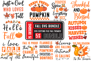 Fall Svg Bundle,Fall Svg Design, a Seasonal Illustration by Digital Artistic99
