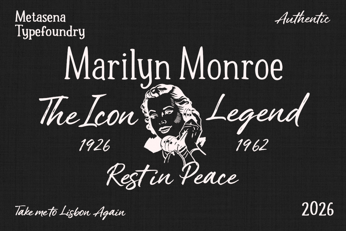 Take Me to Lisbon Again | Trio Font, a Script Font by Metasena Typefoundry (Photo 2 of 9)