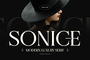 Sonice - Modern Luxury Font, a Serif Font by Vampstudio (Thumbnail 1 of 13)