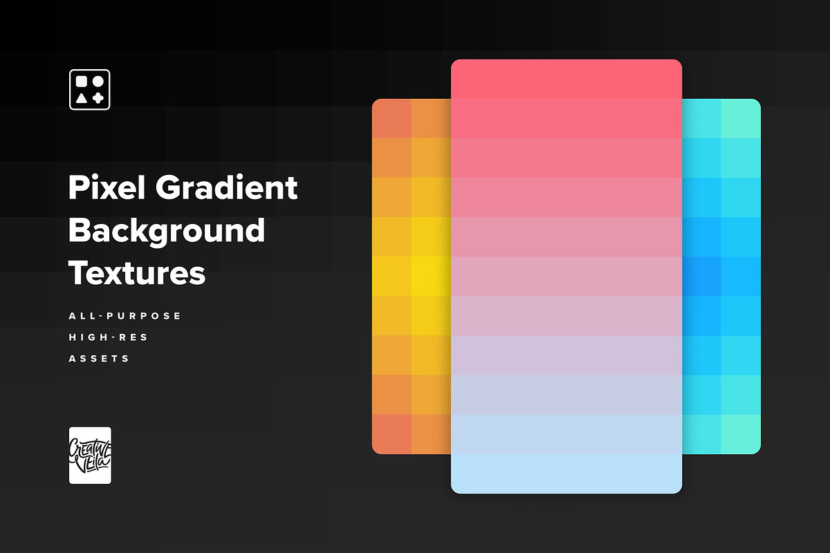 Pixel Gradient Background Textures, a Background Graphic by Creative Veila (Photo 10 of 11)