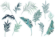 Palm leaves vector seamless pattern, a Pattern Graphic by FleurArt (Thumbnail 3 of 9)