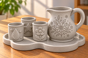 3D Mystical Ceramic Tea Set STL, an Object 3D Model by Layerology (Thumbnail 3 of 4)