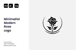 Minimalist Modern Rose Logo, a Branding & Logo Template by Luxury Logos