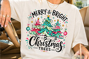 Merry & Bright Christmas Tree Design, a Seasonal Illustration by Creative Art (Thumbnail 2 of 3)