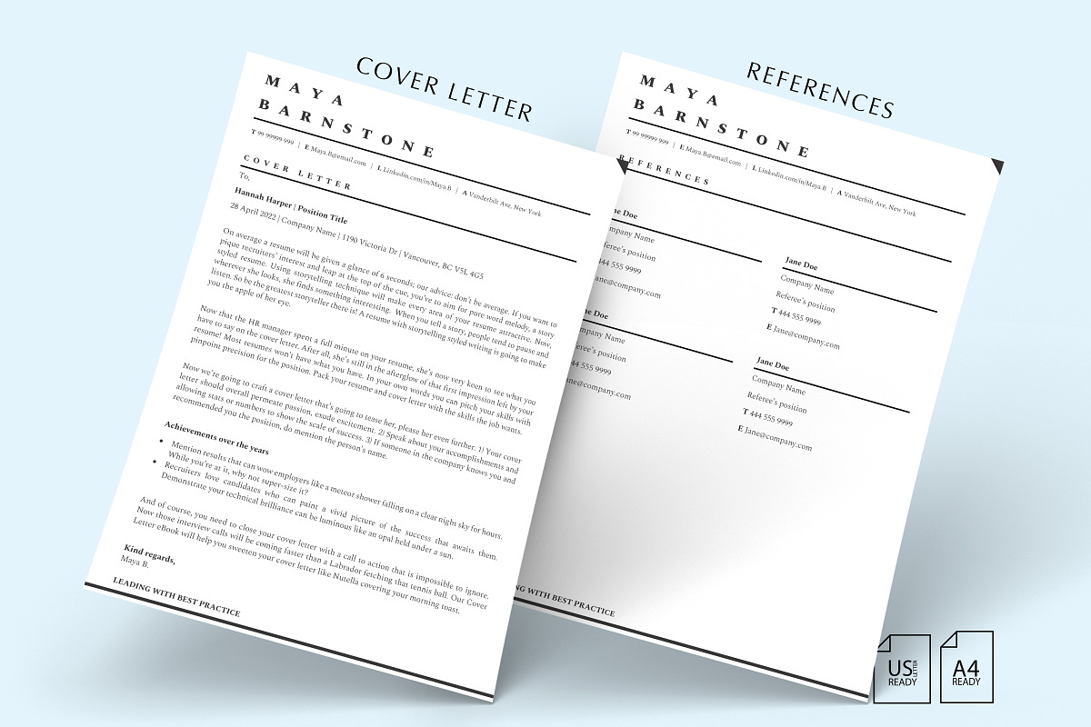 Modern Resume Templates, Minimalist, a Resume Template by Career Canvas (Photo 4 of 11)