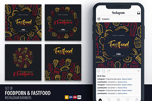 Foodporn or Fastfood banners
