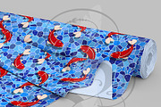 The Blue pool of Gold Fishes, a Pattern Graphic by Siahposh Art Studio (Thumbnail 1 of 6)