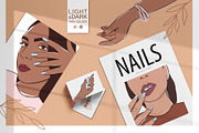 Manicure, nails, female hands, an Illustration by Yana Lesiuk (Thumbnail 1 of 3)