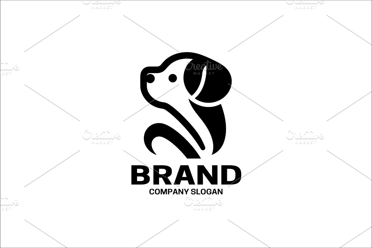 Cartoon style dog logo, a Branding & Logo Template by Vectorium Studio (Photo 1 of 2)