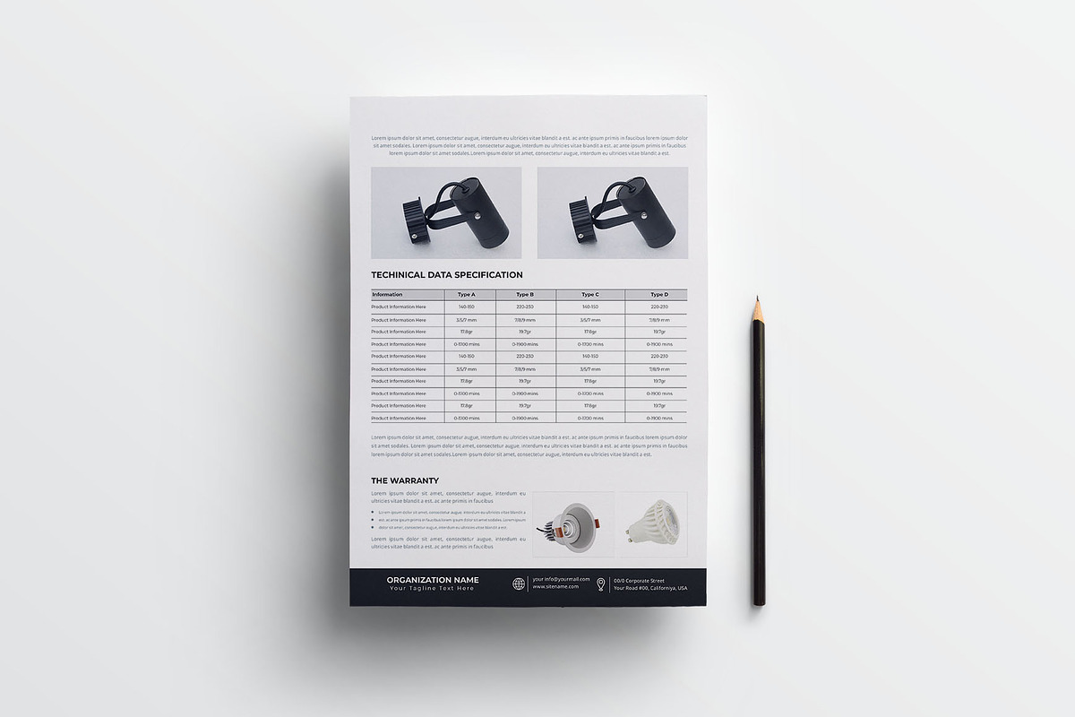 Product Data Sheet | Word & Indd, a Flyer Template by obayes (Photo 5 of 7)