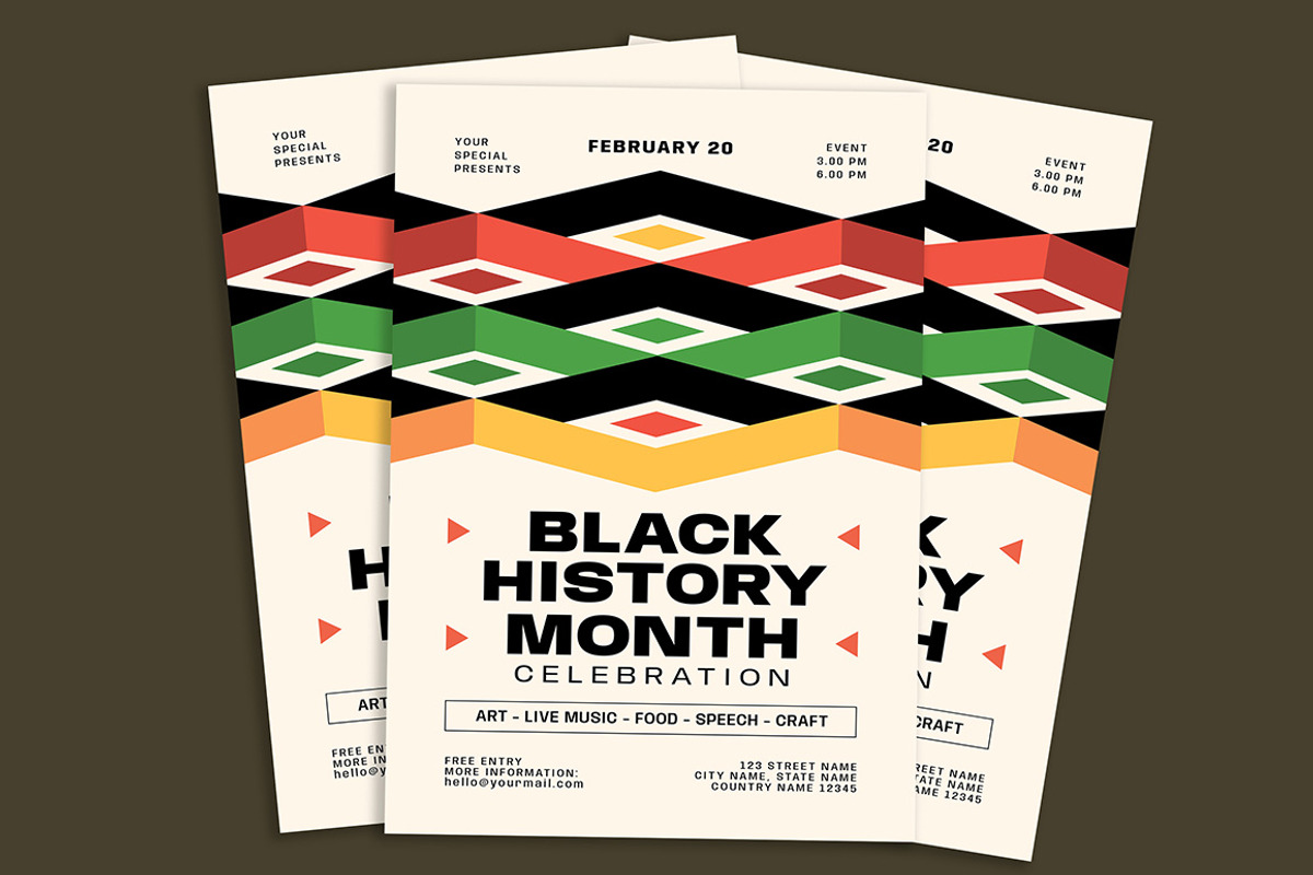 Black History Month Flyer, a Flyer Template by Gumico Studio. (Photo 3 of 3)