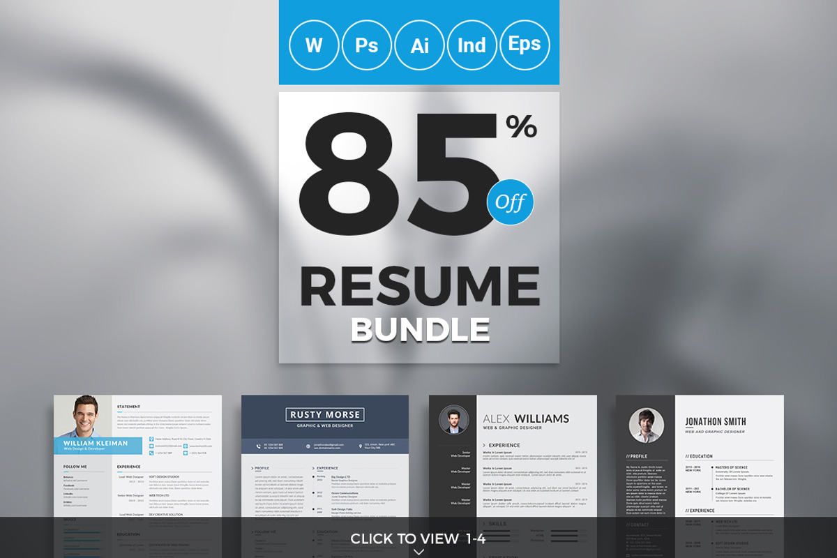 Best Selling Resume/CV Big Bundle, a Resume Template by ThemeDevisers (Photo 2 of 5)