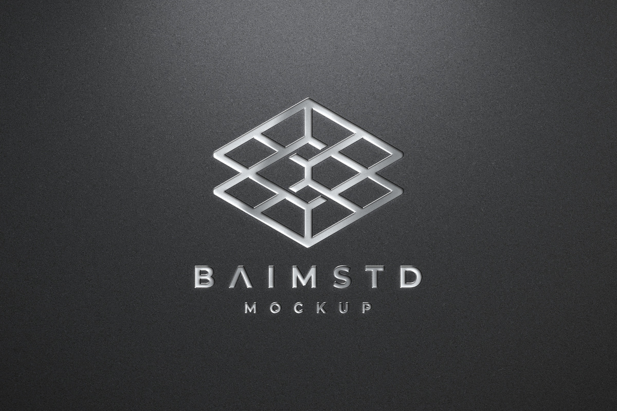 Metallic Logo Mockup, a Books & Magazine Mockup by baim_std