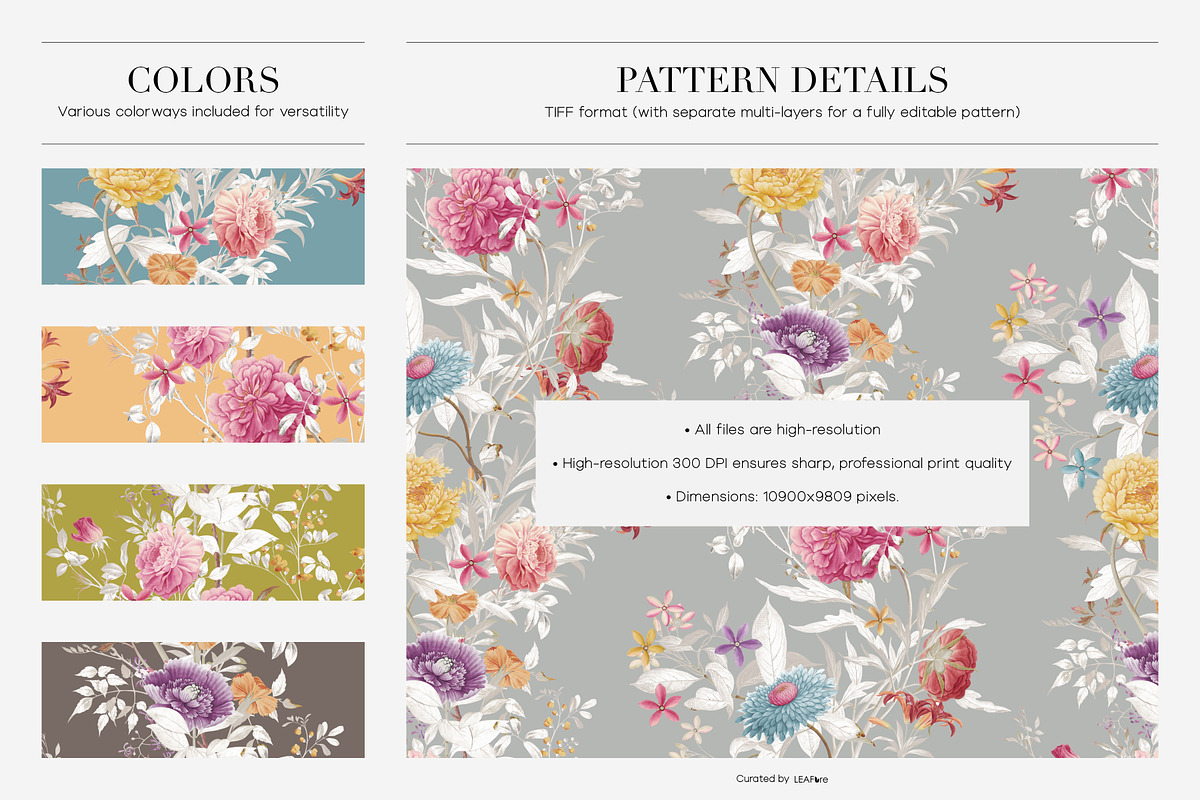 Silk Petals Floral Seamless Patterns, a Pattern Graphic by LEAFure (Photo 2 of 10)