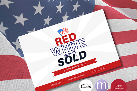 Real Estate 4th of July Postcard