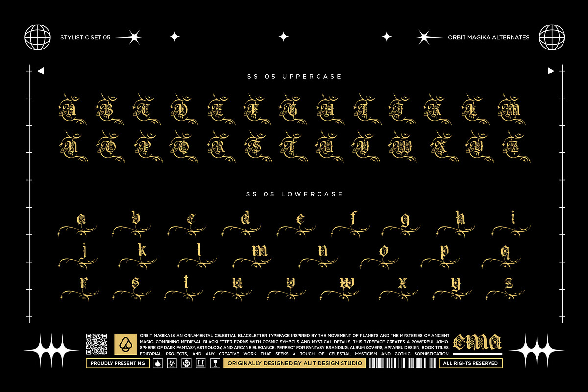 Orbit Magika Typeface, a Blackletter Font by alit design (Photo 12 of 17)