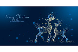 Abstract Merry Christmas and New, a Person Illustration by Valenty