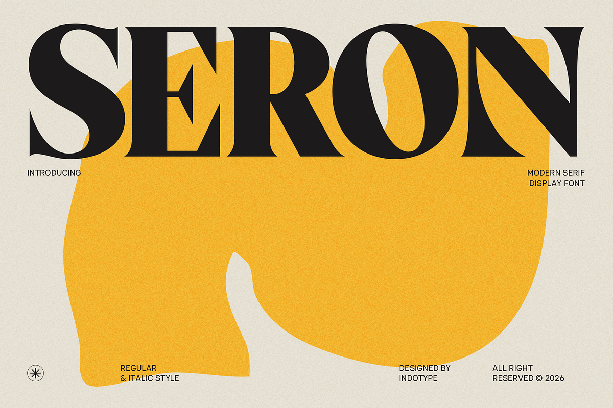Seron - Bold Display Serif Font, a Serif Font by Indotype Foundry (Photo 1 of 10)
