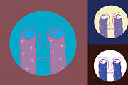 Cry Moon, a Decorative Illustration by Natalia Flurno (Thumbnail 2 of 7)