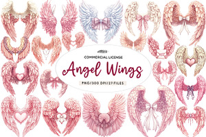 Coquette Angel Wings Sublimation, an Illustration by CreationArt