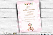 Teepee baby shower invitation, an Invitation Template by ThePaperOwl (Thumbnail 3 of 3)