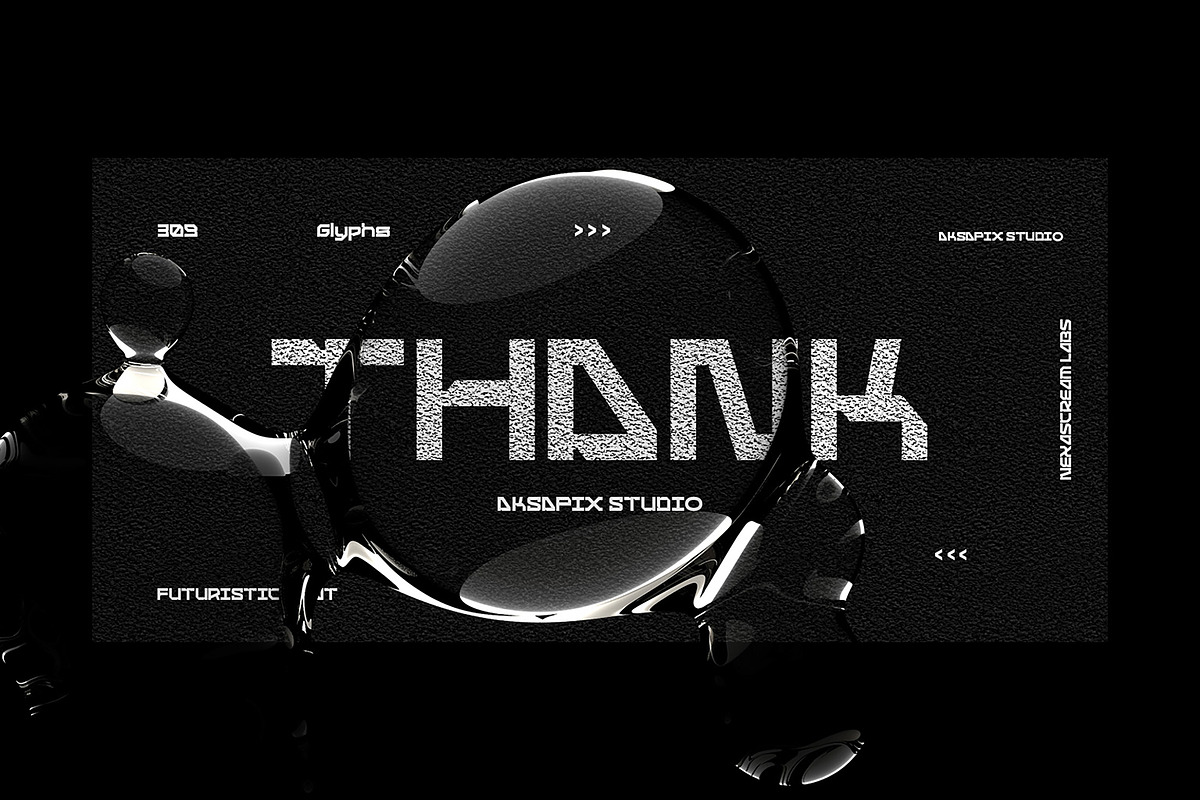 Nexascream Labs - Futuristic Font, a Font by Aksapix Studio (Photo 4 of 9)