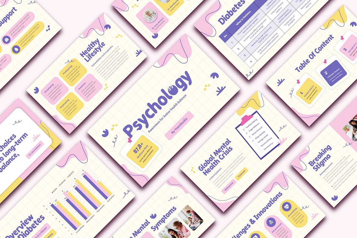 Psychology Presentation Templates, a Presentation Template by BumbleGraph Studio (Photo 2 of 5)