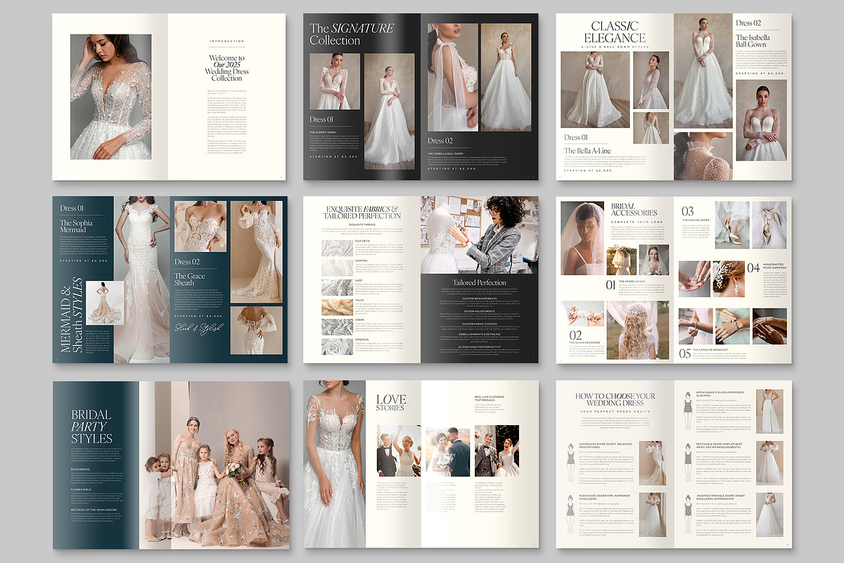 Wedding Dress Catalog Template, a Brochure Template by BrandPacks (Photo 2 of 5)