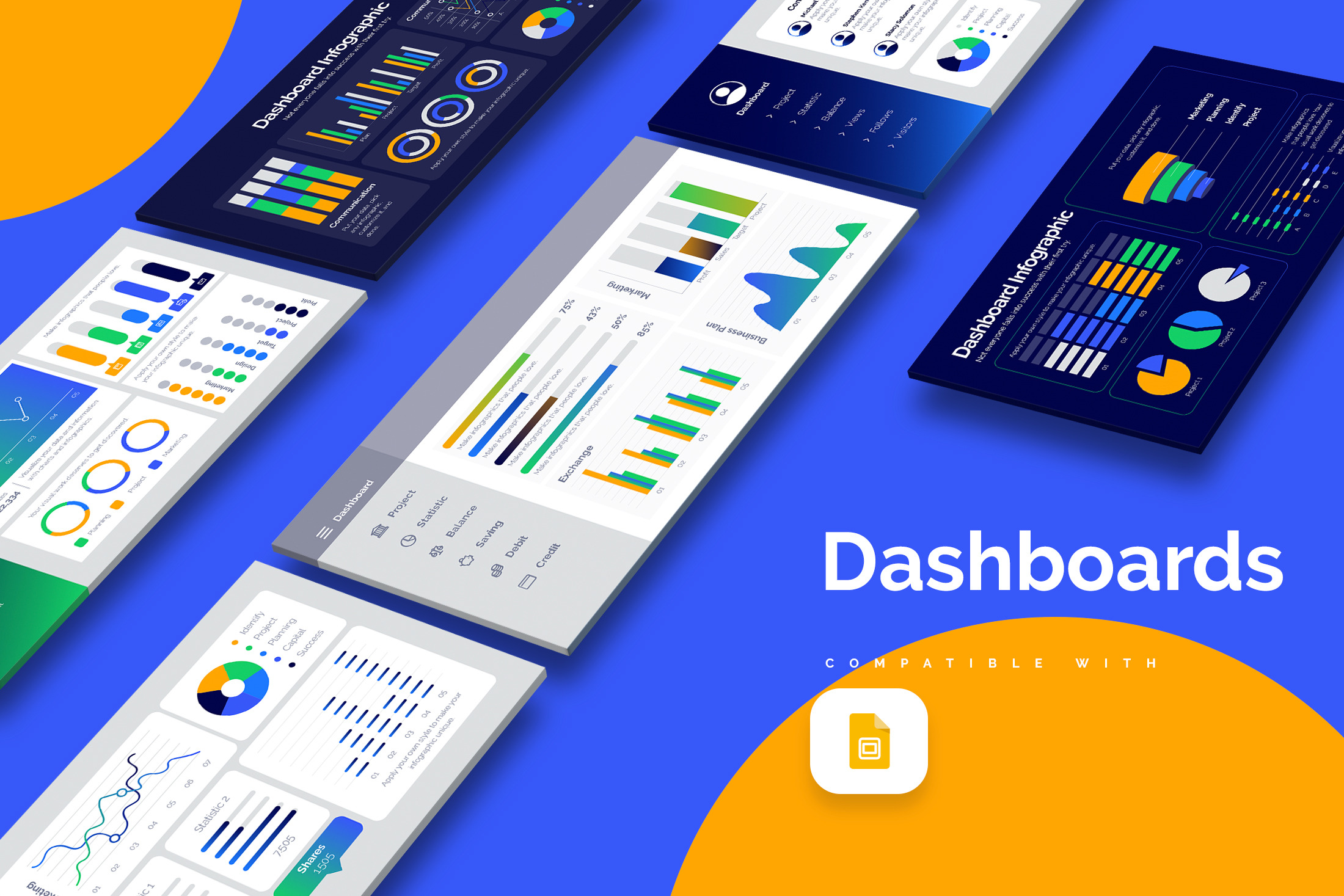 Dashboard Google Slides Infographics, a Presentation Template by Slidesmash