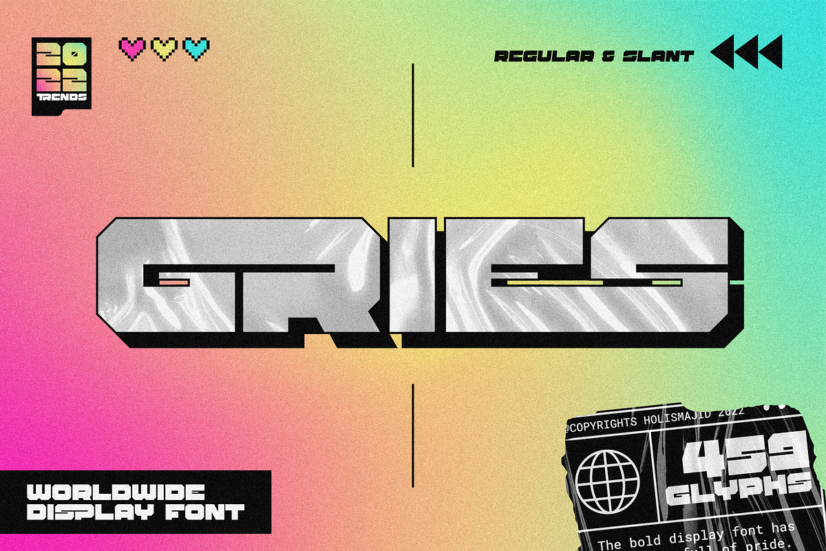 Gries Bold, a Sans Serif Font by 24Design Studios (Photo 1 of 9)