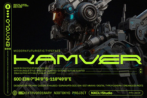 NCL Kamver - Modern Space Font, a Sans Serif Font by Enxyclo Studio