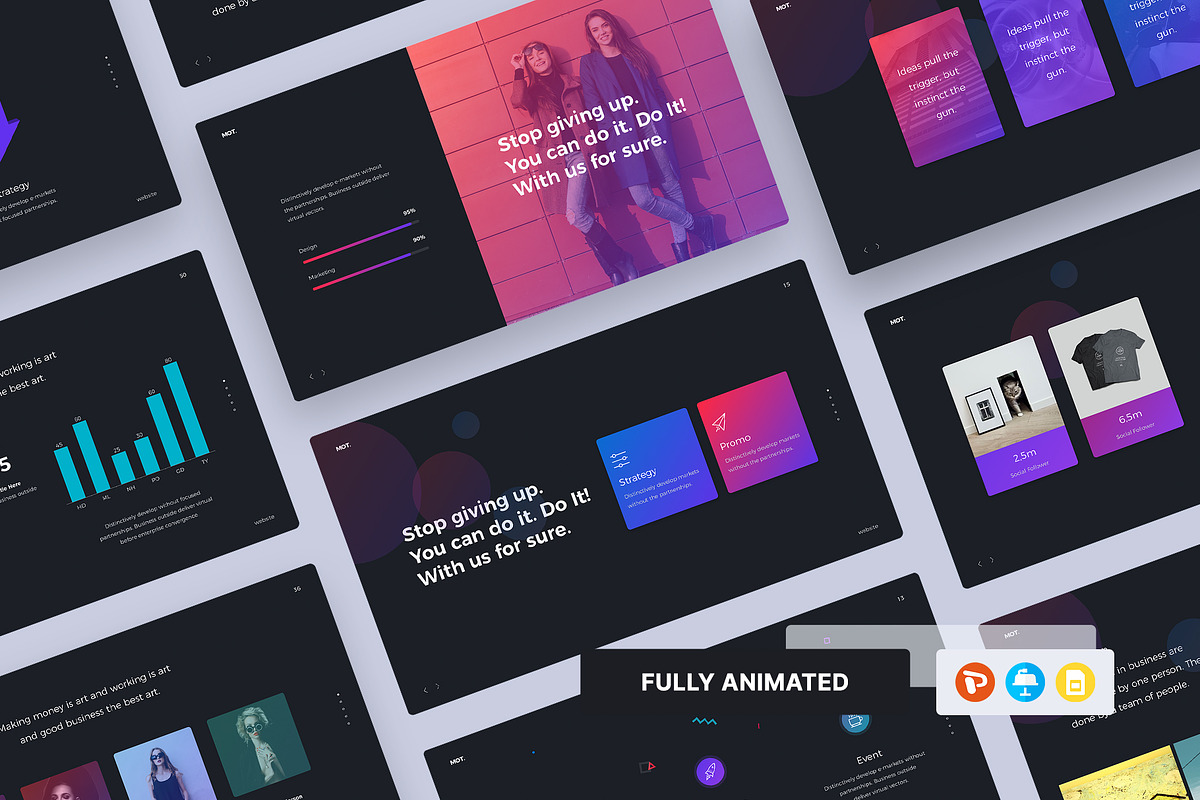 Motion - Colored & Creative Template, a Presentation Template by UDEA Store (Photo 1 of 18)