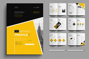 Modern Company Profile Layout, a Brochure Template by MightyDesign