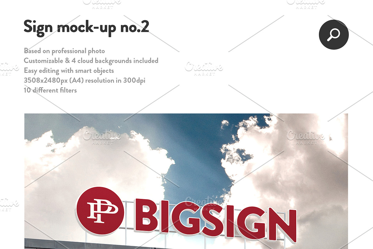 50 sign facade signboard logo mock, a Product Mockup by PrintPixel (Photo 4 of 53)
