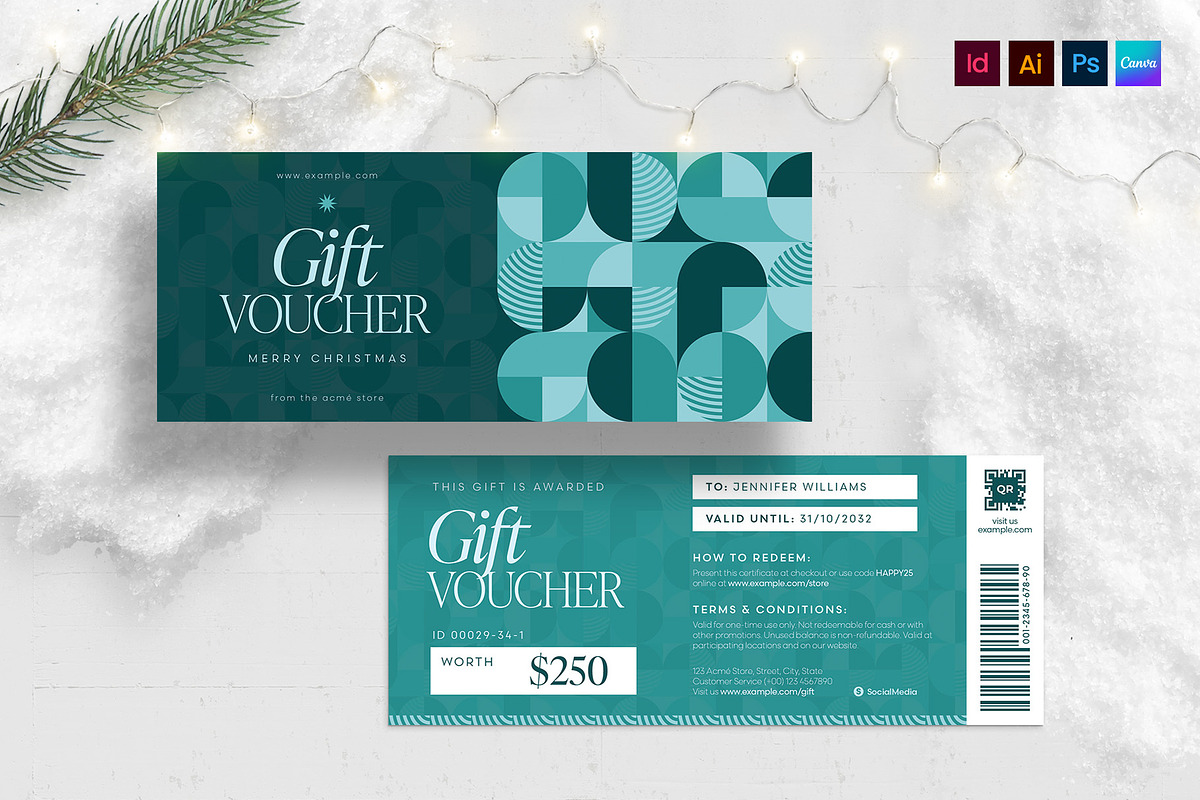 Gift Certificate & Coupon Voucher, a Stationery Template by BrandPacks (Photo 2 of 5)